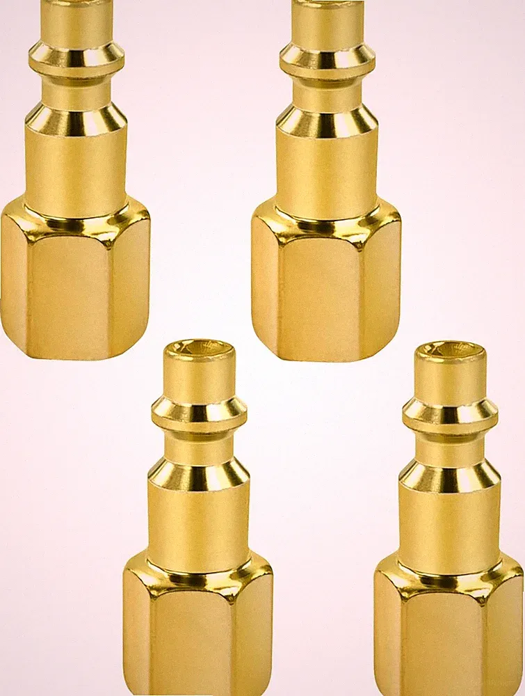 1/4 Inch Air Hose Fittings Kit - 4 Pcs Female Thread Quick Connect Adapter for A