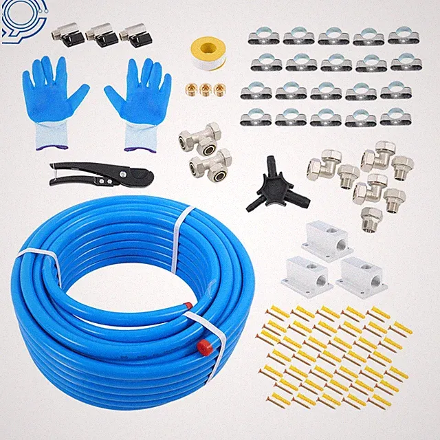 3/4" Aluminum Compressed Air Piping - 100ft Complete Kit for Shop Use