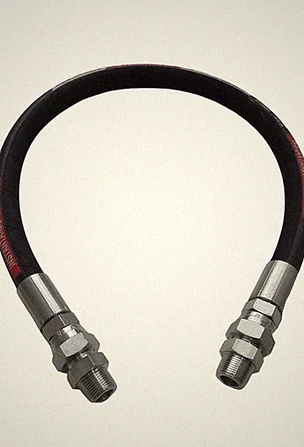 3/4" MPT x 40" Shop Compressor Jumper Hose 700 PSI, 320°F Flare Swivel Stainless