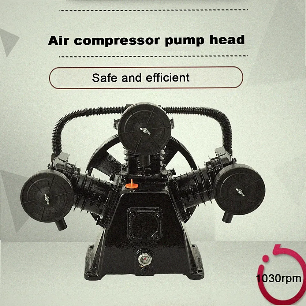 4HP Replacement Air Compressor Pump Air Compressor Head 3 Cylinder Low-Energy