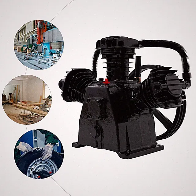4HP Single-Stage Inline-Twin Replacement Air Compressor Pump 3 Cylinder Head
