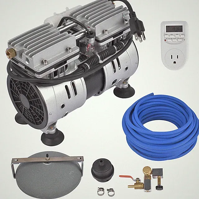 550W 3/4HP Pond Aerator Air Pump for 3 Acre 50' Deep w/Tubings & Diffusers