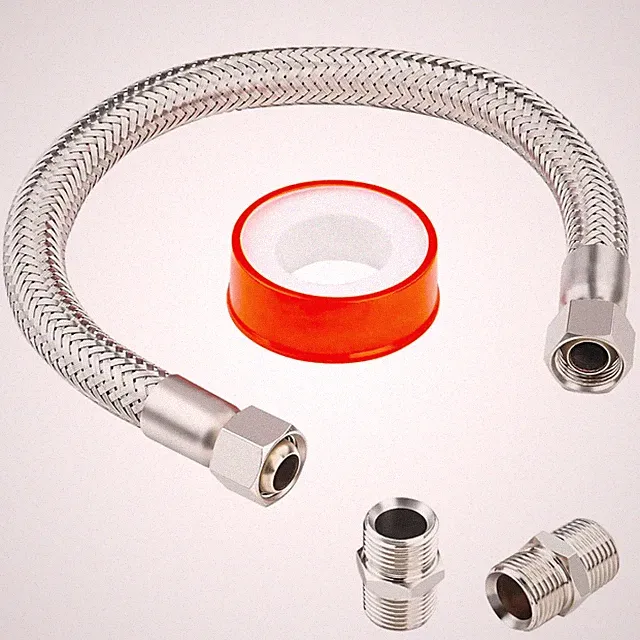 Air Compressor Hose,Compressor Jumper Hose, Flexible 450PSI Stainless Steel M...