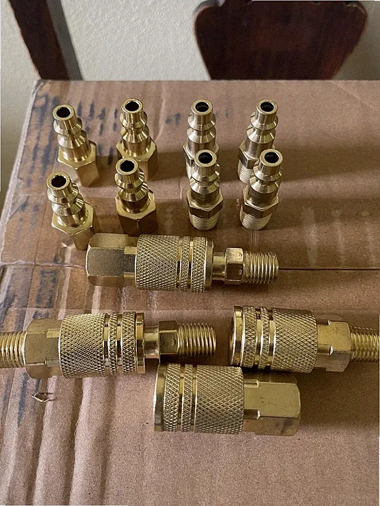Brass Quick Connect Air Hose Fittings 14 PCS 1/4 NPT Air Compressor Coupler Kit