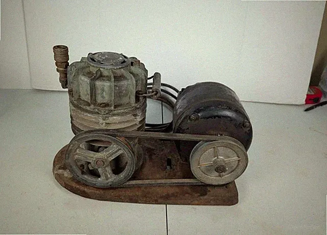 General Electric Motor Compressor Unit Vintage 1/4 HP 115V Air Pump Assembly