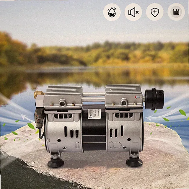 oil-free Air Compressor 3/4HP 1680RPM For Pond & Lake Aeration System 85L/min