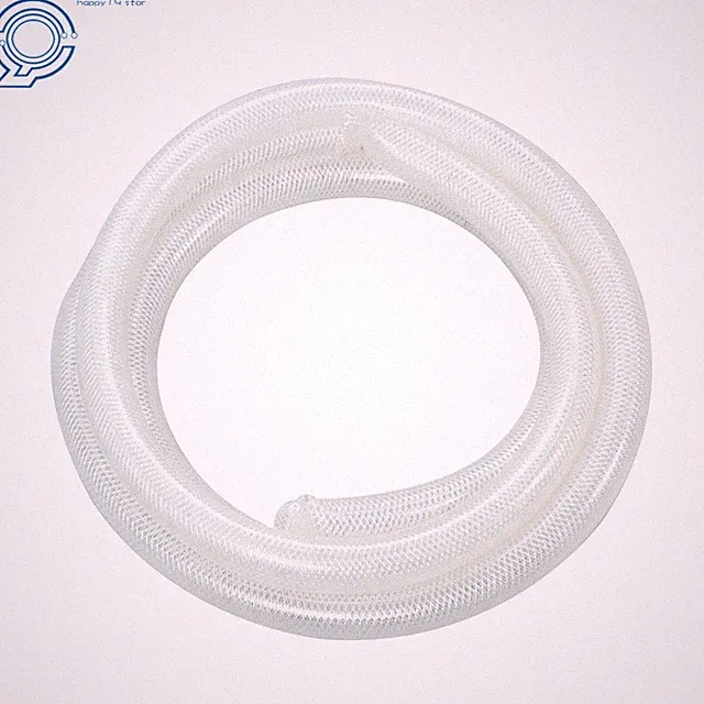 Reinforced Clear PVC Hose 1" ID x 1-1/4" OD 10ft, High Pressure Flexible Braided