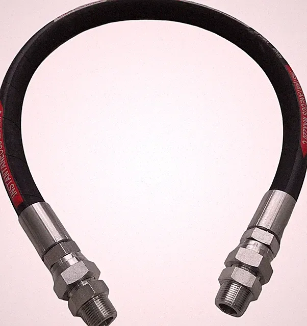 Upgraded Compressor Jumper Hose, 320°F, 3/4" x 40"Length, 3/4" NPT Male, 700 PSI